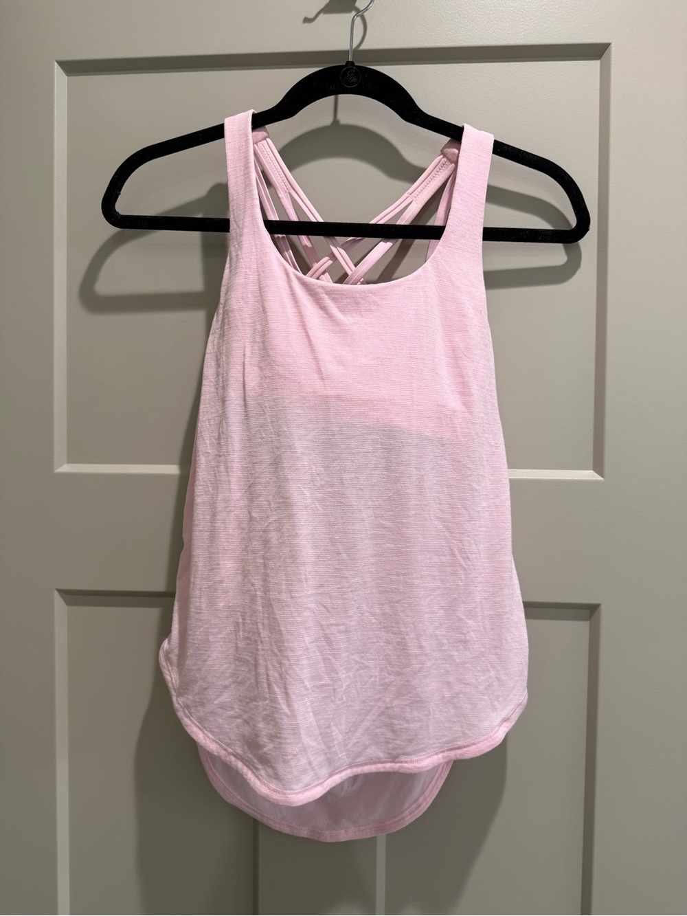 lululemon athletica Pink Strappy-Back Layered Hem Tank